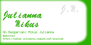 julianna mikus business card